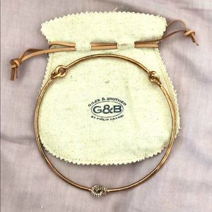 Giles & Brother rose gold Archer collar necklace